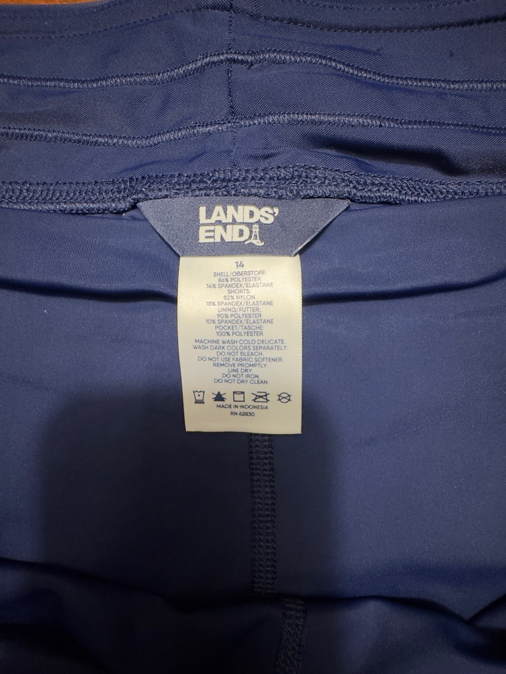 Lands End Swim Skort Deep Sea Navy 14 - Picture 8 of 8